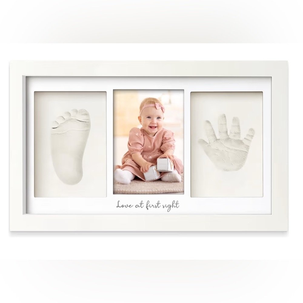 NEW! Baby Hand and Footprint Kit - Clay Handprint Keepsake Frame